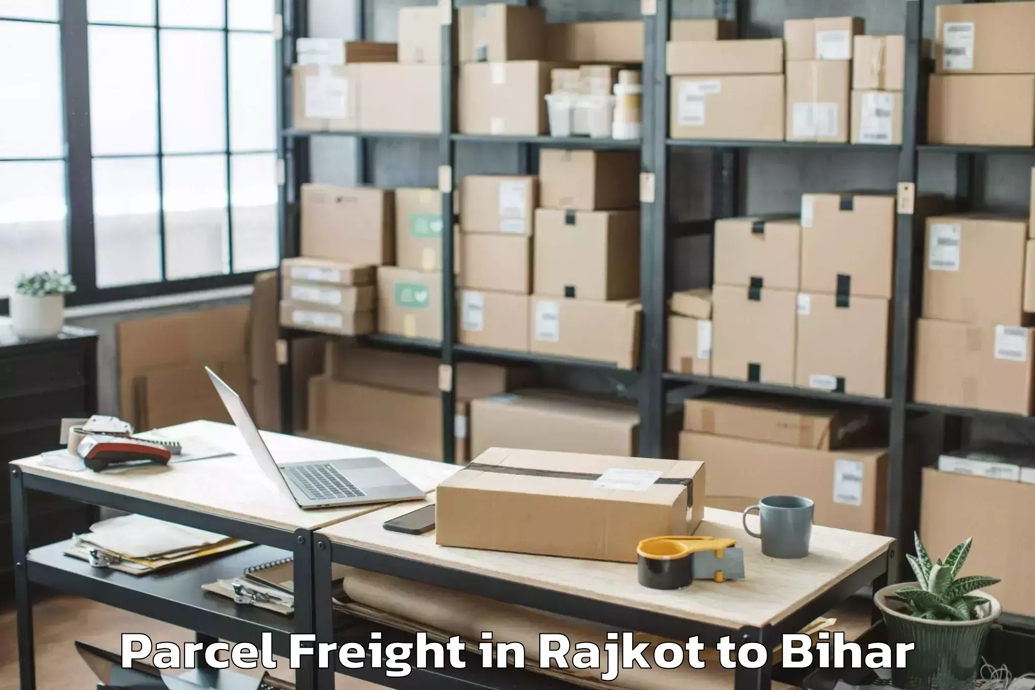 Discover Rajkot to Bagaha Parcel Freight